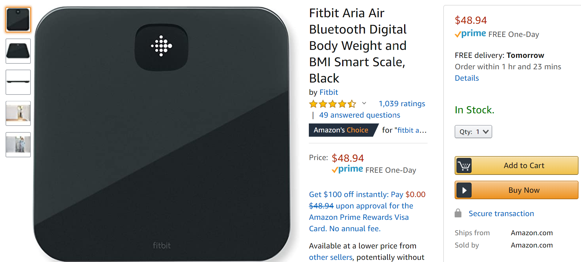fitbit aria air not showing bmi
